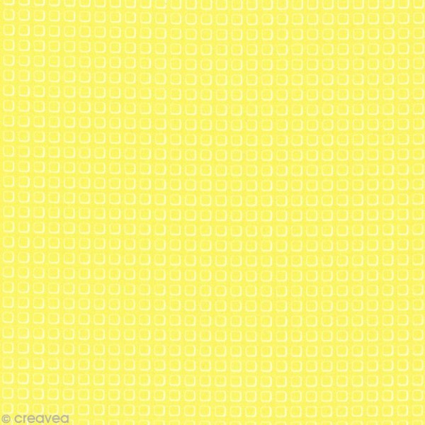 Tissu Christel G Design - Forest vintage - Petits carrés jaunes - Par 10 cm (sur mesure) - Photo n°1