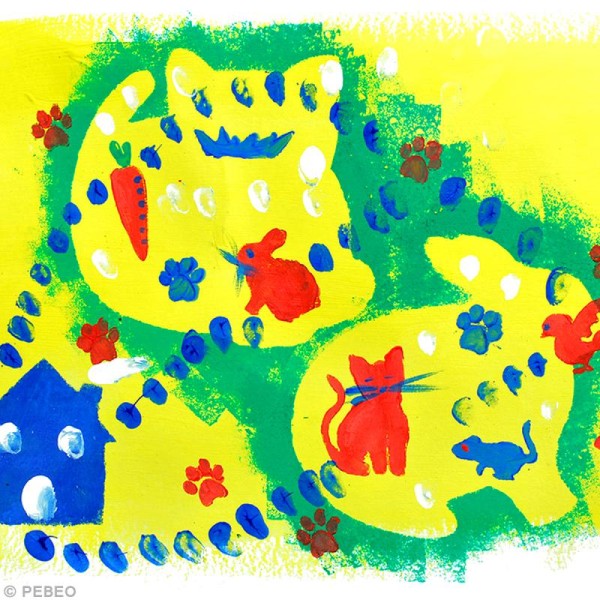 Mini coffret peinture aux doigts - Atelier Tactil Color - Les animaux - Photo n°4