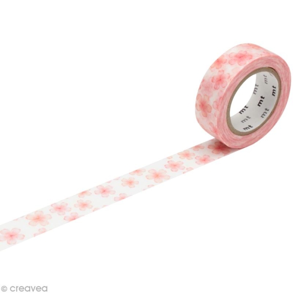 Masking Tape - Rose - Fleurs de cerisier - 15 mm x 10 m - Photo n°1