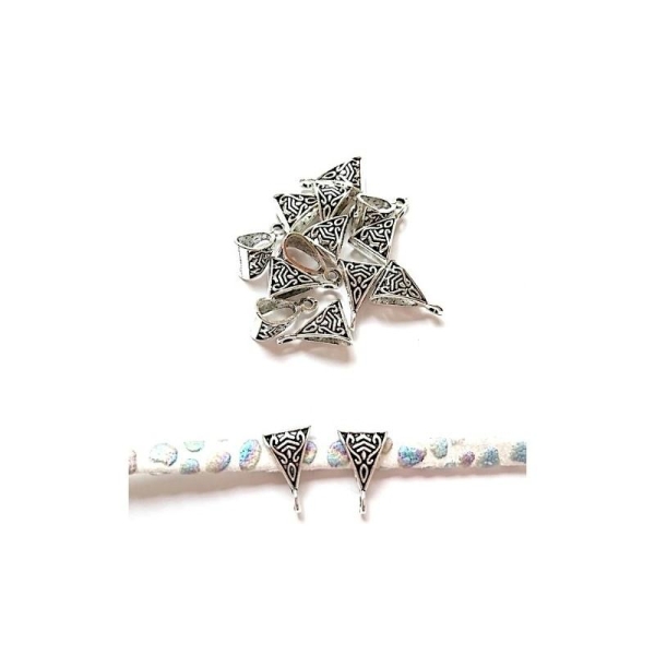 50 Bélières Perles triangle pour Européen Bracelet Charms - Photo n°1