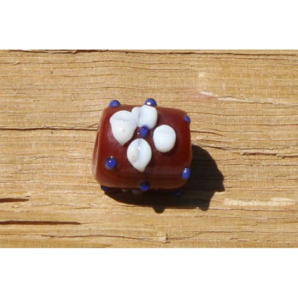 Perle en céramique tube chocolats: 1.5 x 1.2 cm - Photo n°1