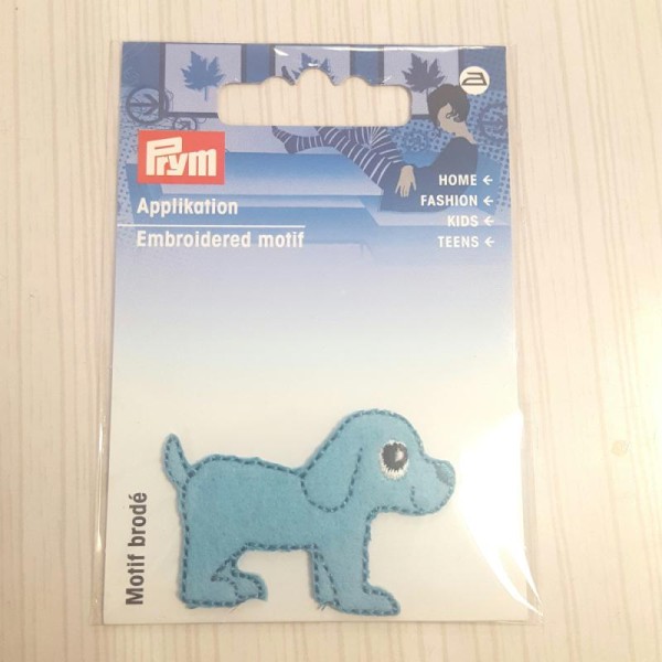 1 Thermocollant chien bleu - 45x30mm - Photo n°1