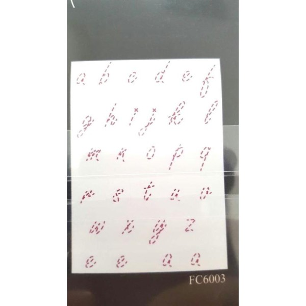 Feuilles magic paper abc - alphabet minuscule - hydrosoluble custom by me - a4 - fc6003 - Photo n°1