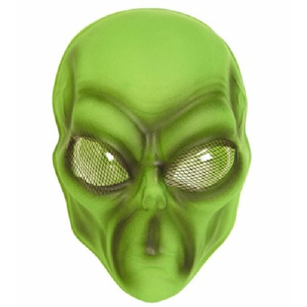 12 Masques alien vert pvc souple - Photo n°1