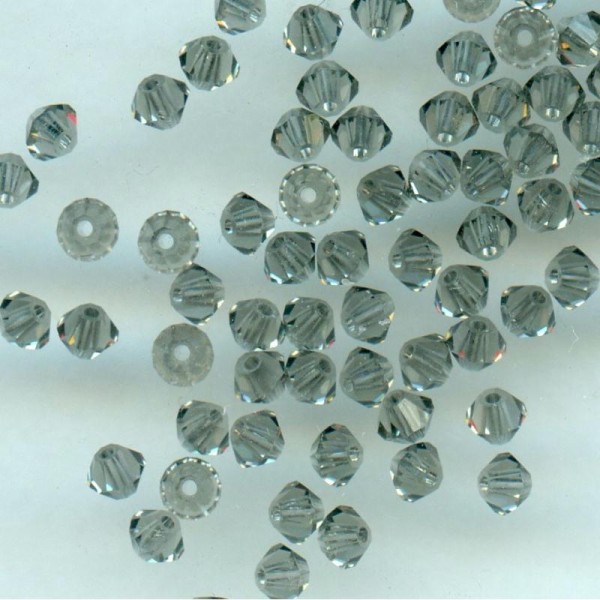 T5 5301 BD *** 40 toupies cristal Swarovski 5mm BLACK DIAMOND - Photo n°1