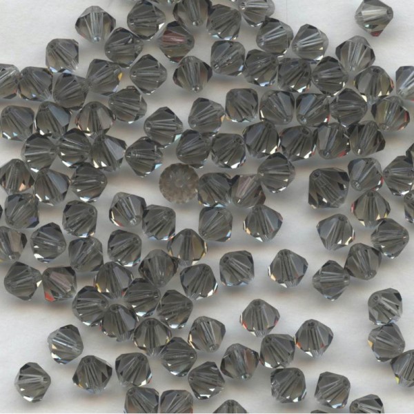 T6 5301 BD *** 30 toupies cristal Swarovski 6mm BLACK DIAMOND - Photo n°1