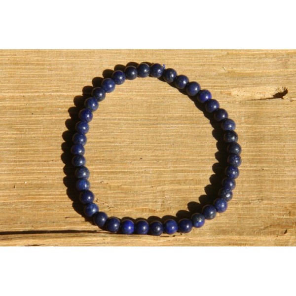 Bracelet en perles rondes de 5 mm en Lapis Lazuli - Photo n°1