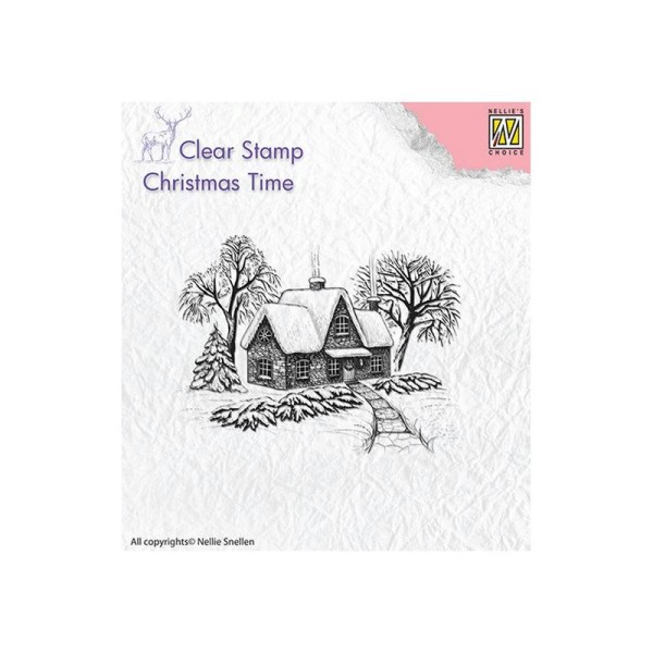 Tampon transparent clear stamp scrapbooking Nellie's Choice SCENE D HIVER 019 - Photo n°1