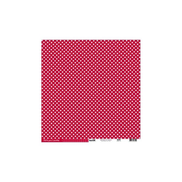 Papier cardstock pois quadrillé Rouge - Photo n°1
