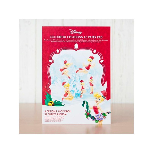 Papier imprimé A5 collection Colourful creations Fée Clochette de Disney - 32 feuilles - Photo n°1