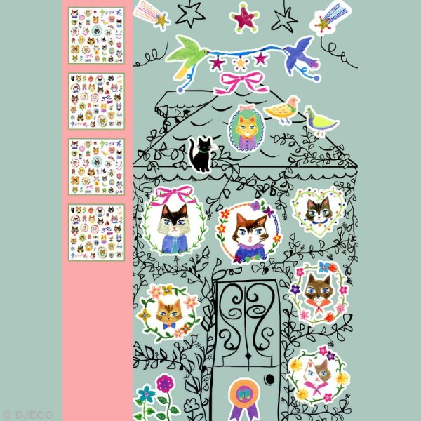 Djeco Petits cadeaux - Stickers - Chats - Photo n°2