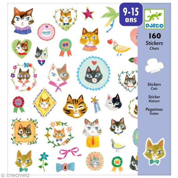 Djeco Petits cadeaux - Stickers - Chats - Photo n°1