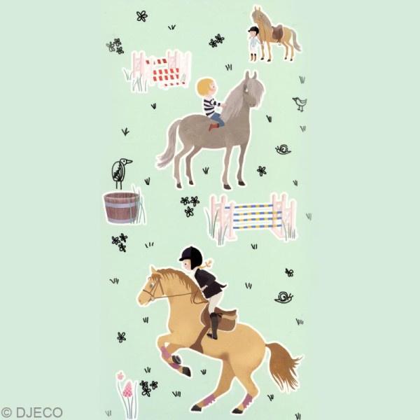 Djeco Petits cadeaux - Stickers - Les chevaux - Photo n°3
