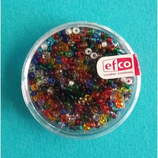 Perles de rocaille transparent multicolor - Photo n°1