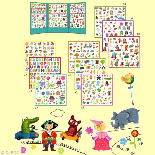 Djeco Petits cadeaux - Stickers - 1000 stickers pour les petits - Photo n°3