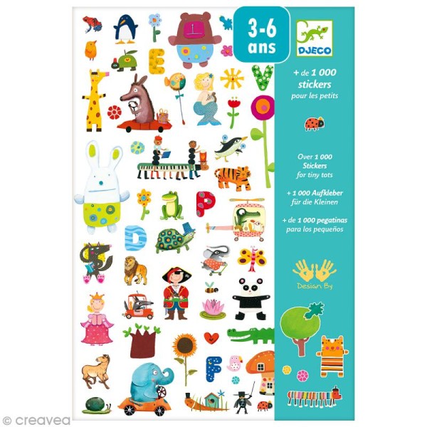 Djeco Petits cadeaux - Stickers - 1000 stickers pour les petits - Photo n°1