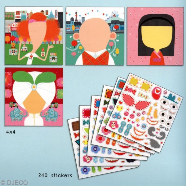 Djeco Petits cadeaux - Créer avec des stickers - Tous différents - Photo n°3