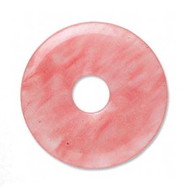 1x Pendentif Donut 30mm CHERRY QUARTZ - Photo n°1