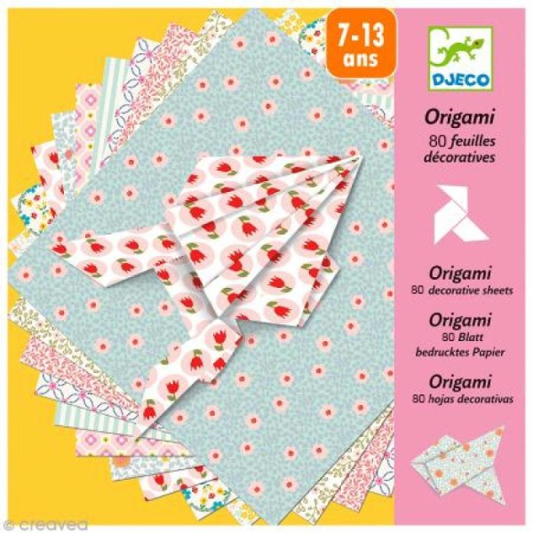 Djeco Petits cadeaux - Origami - 80 feuilles décoratives - Photo n°1