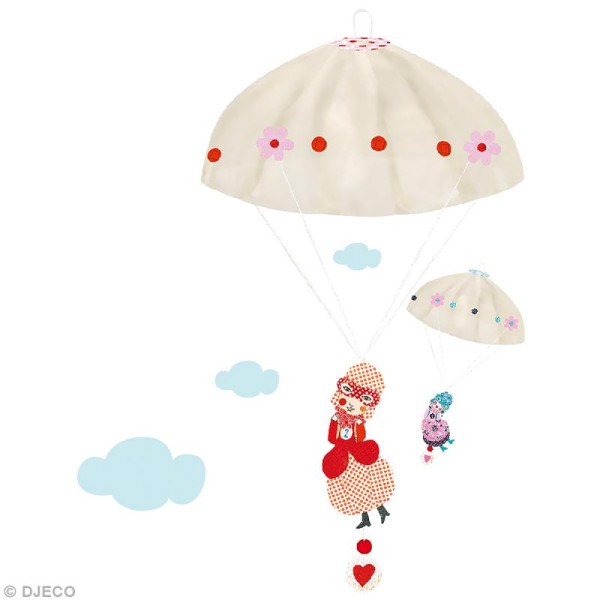 Djeco Petits cadeaux - Kirigami - Parachutes - L'équipe des filles - Photo n°2