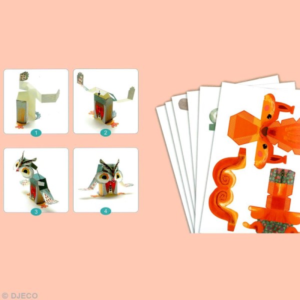 Djeco Petits cadeaux - Paper toys - Bois joli - Photo n°3