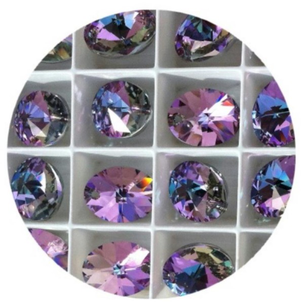 6028 10 VL *** 4 pendentifs Swarovski ovales 10mm crystal VITRAIL LIGHT - Photo n°1
