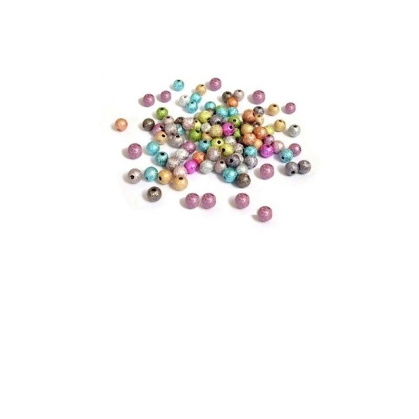500 Perles rondes belles effet magique multicolore 6 mm - Photo n°1
