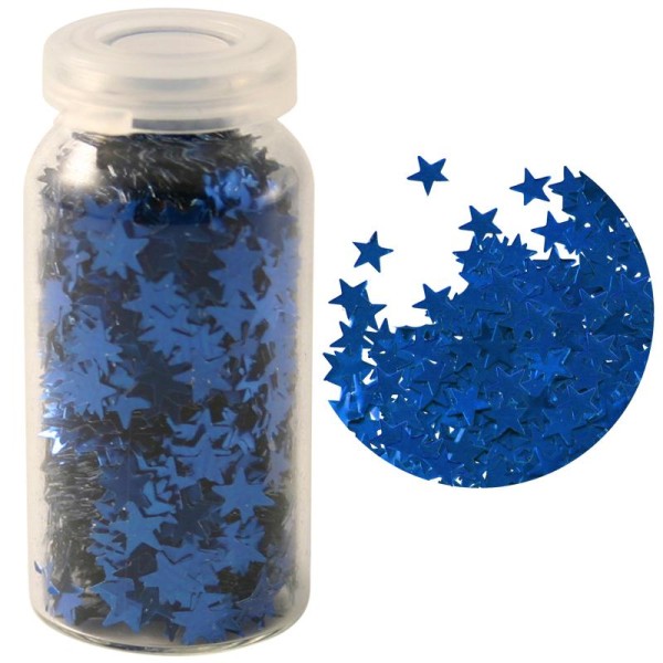Paillettes étoiles aluminium bleu 5 gr - Photo n°1