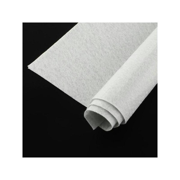 Feuille de feutrine couleur blanc DIY Artisanat Polyester en tissu 19 x 30cm - Photo n°1