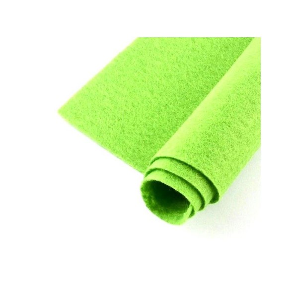 Feuille de feutrine couleur vert DIY Artisanat Polyester en tissu 19 x 30cm - Photo n°1