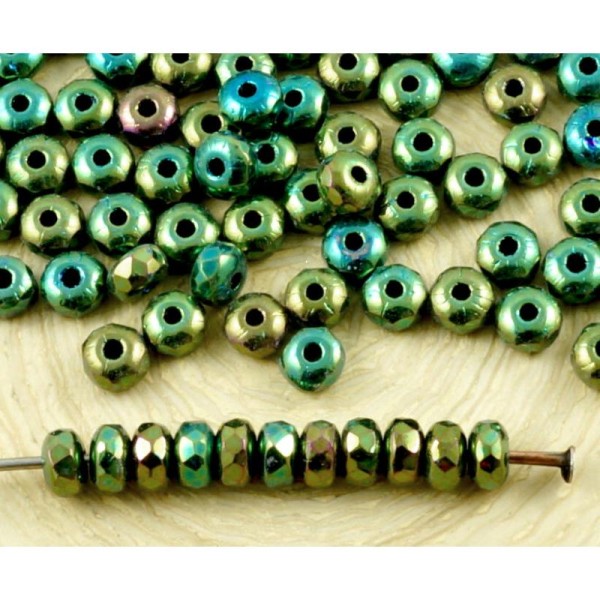 Perles en verre - Verre - Bleu - 100pcs - Photo n°1