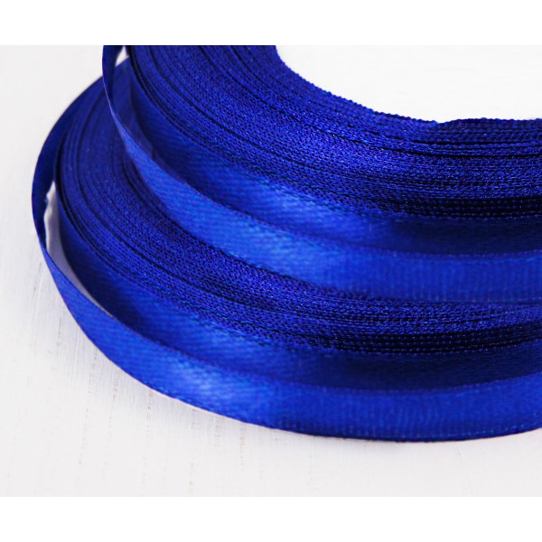 22m de 72,2 ft 24yds Rouleau Bleu Foncé Mince Ruban de Satin Tissu artisanaux Décoratifs de Mariage - Photo n°1
