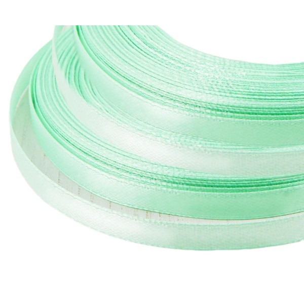 22m de 72,2 ft 24yds Rouleau Turquoise Vert Mince Ruban de Satin Tissu artisanaux Décoratifs de Mari - Photo n°1