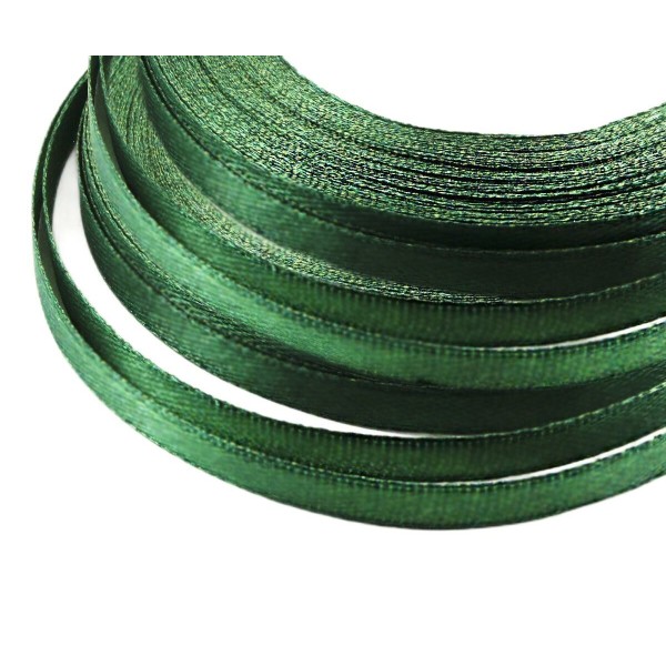 22m de 72,2 ft 24yds Rouleau Vert Émeraude Mince Ruban de Satin Tissu artisanaux Décoratifs de Maria - Photo n°1