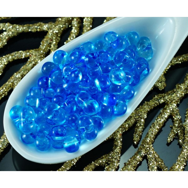 20g de Cristal Bleu de Travertin Farfalle tchèque Perles de rocaille en Verre PRECIOSA d'Arachide Pe - Photo n°1