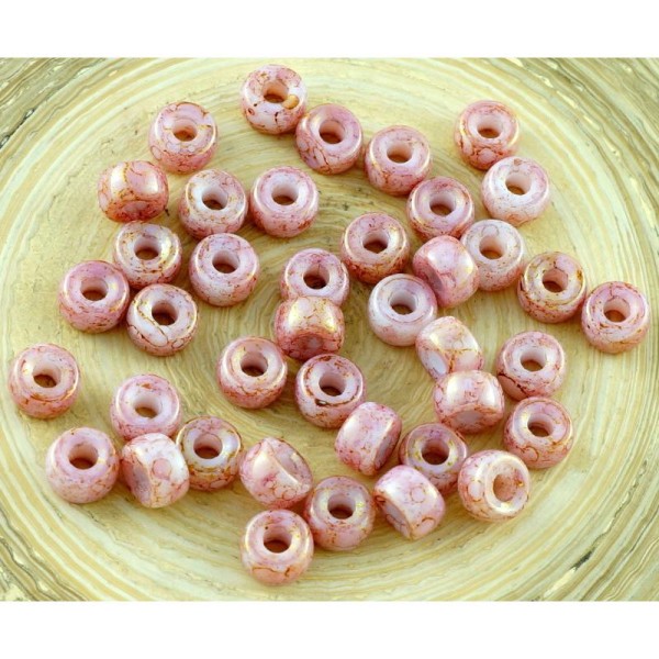Perles en verre - Verre - Rose - 60pcs - Photo n°1