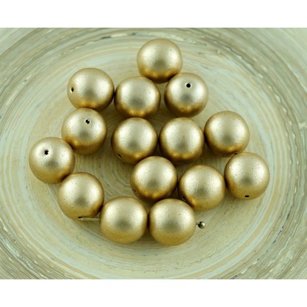 Perles en verre - Rond - Verre - Bronze - 10pcs - Photo n°1