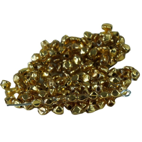 Or métallique en Verre tchèque Pincée de Perles Écarteur 3mm 20pcs - Photo n°1