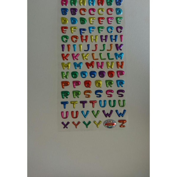 Stickers 3D sur le thème les lettres de l'alphabet - Photo n°1