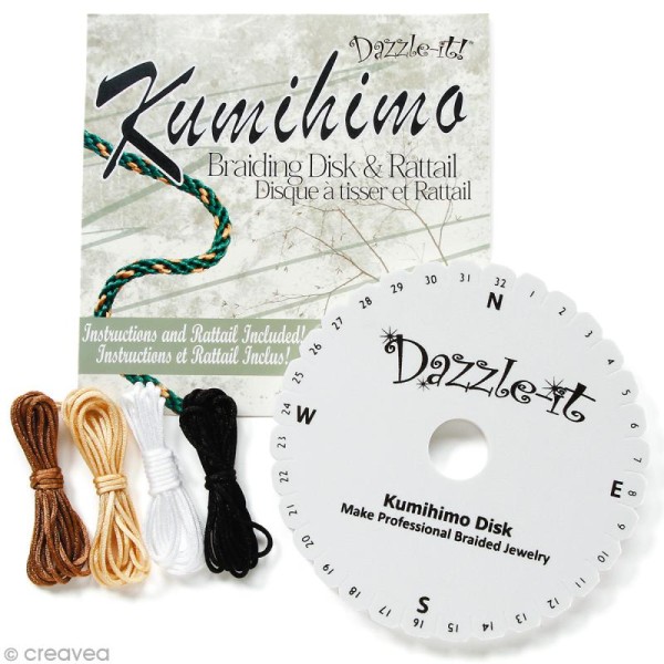 Kit kumihimo Dazzle-it - Disque 32 encoches et cordons - Photo n°1