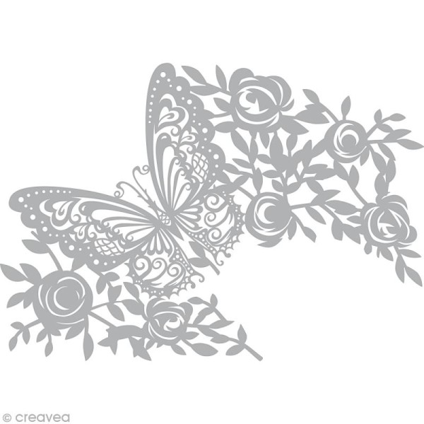 Pochoir inversé scrapbooking (stencil mask) - A4 - Papillon - Photo n°1
