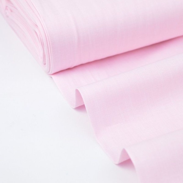 Tissu Fil à Fil coton rose pour confection - Photo n°1