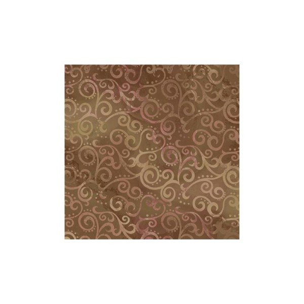 Tissu patchwork faux-uni Arabesque Brun - Ombre Scroll Dimensions:par 10 cm - Photo n°1