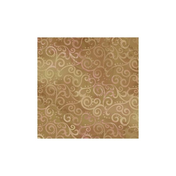 Tissu patchwork faux-uni Arabesque Camel - Ombre Scroll Dimensions:par 10 cm - Photo n°1