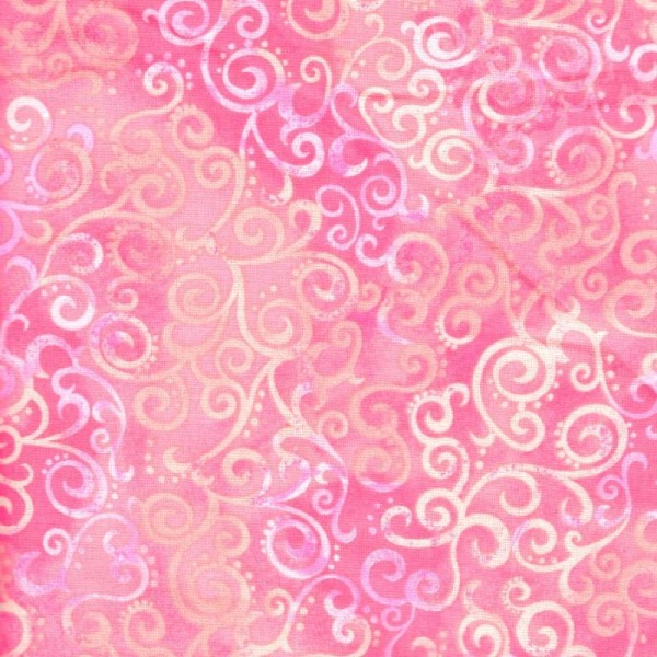 Tissu patchwork faux-uni Arabesque Rose - Ombre Scroll Dimensions:par 10 cm - Photo n°1