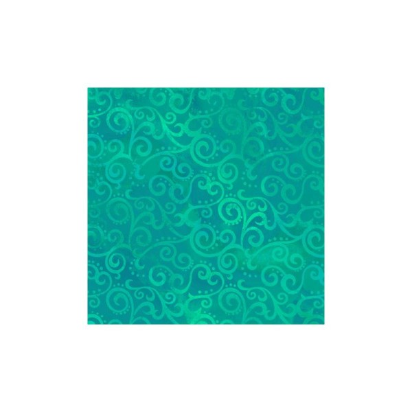 Tissu patchwork faux-uni Arabesque Vert Jade - Ombre Scroll Dimensions:par 10 cm - Photo n°1