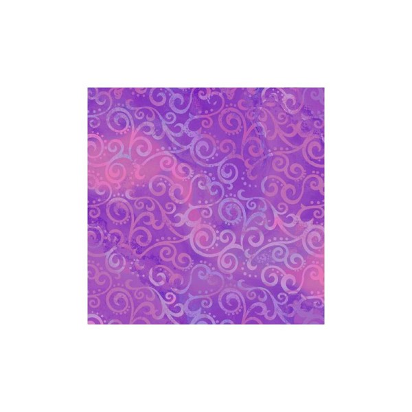 Tissu patchwork faux-uni Arabesque Violet Glycine - Ombre Scroll Dimensions:par 10 cm - Photo n°1