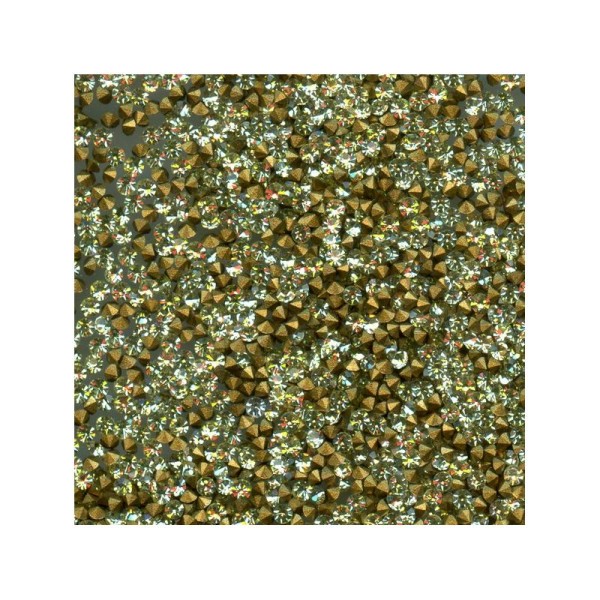 451030 *** 60strass anciens fond conique JONQUILLE 1,7mm - Photo n°1