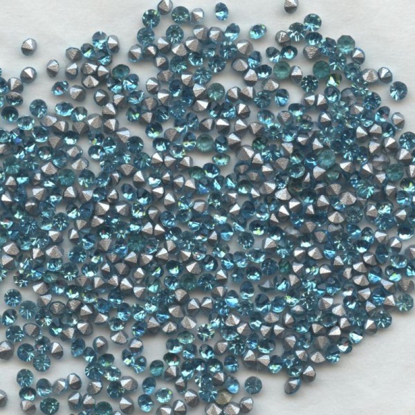451159 *** 60 strass anciens fond conique 2,25mm TURQUOISE - Photo n°1