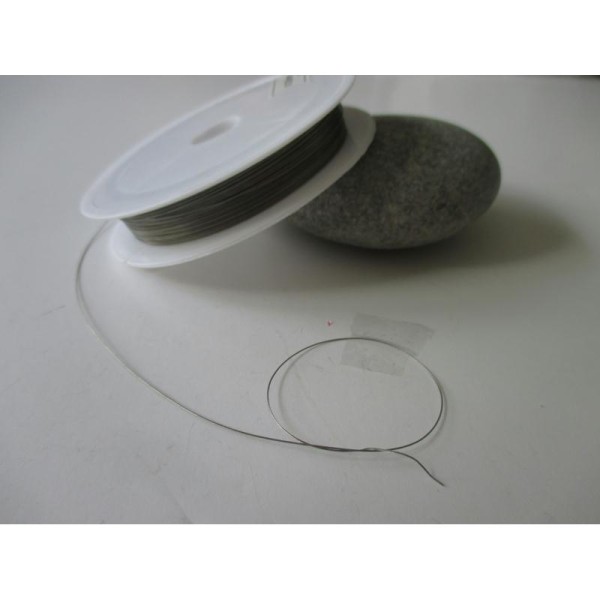 Bobine de fil acier gris 0.30 mm - Photo n°1